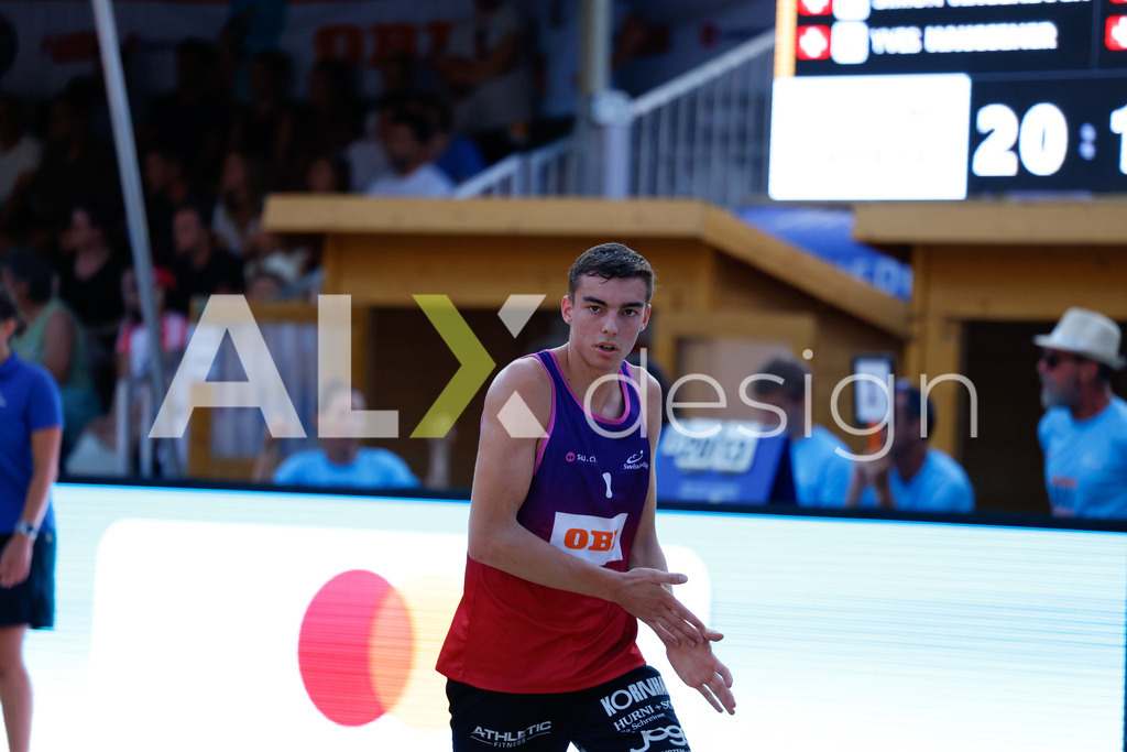 Obi BeachTour 2026 - Basel | BASEL, SWITZERLAND - JULY 17: YANN BORTOLUZZI (SUI) during the Obi BeachTour 2026 match between HAGENBUCH / HAUSSENER (SUI) and BORTOLUZZI / JAUFFRET (SUI) at Barfüsserplatz on July 17, 2026 in Basel, Switzerland. - Realisiert mit Pictrs.com