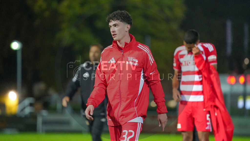Fußball, Herren, Saison 2025/2026, Testspiel, Freundschaftsspiel, FSV 63 Luckenwalde vs. 1.FC Union Berlin, Mittwoch 08.10.2025, Werner-Seelenbinder-Stadion Luckenwalde, | Fußball, Herren, Saison 2025/2026, Testspiel, Freundschaftsspiel, FSV 63 Luckenwalde vs. 1.FC Union Berlin, Mittwoch 08.10.2025, Werner-Seelenbinder-Stadion Luckenwalde, Im Bild: Theodor Sakoufakis (Union) - Realisiert mit Pictrs.com