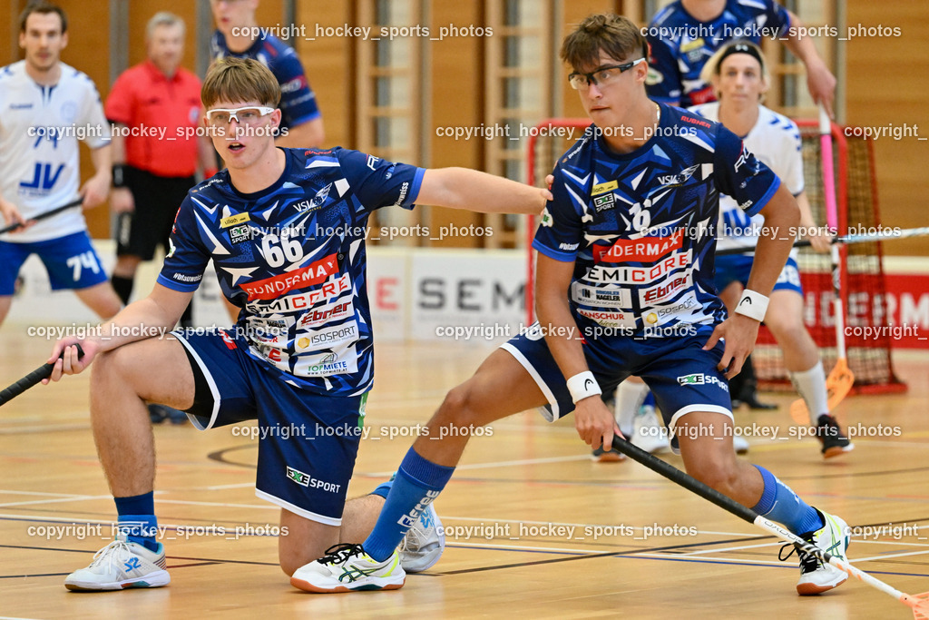 VSV Unihockey vs. Dunai Krokodilok 9.9.2023 | #66 Jakob Rainer, #16 Manuel Flaschberger