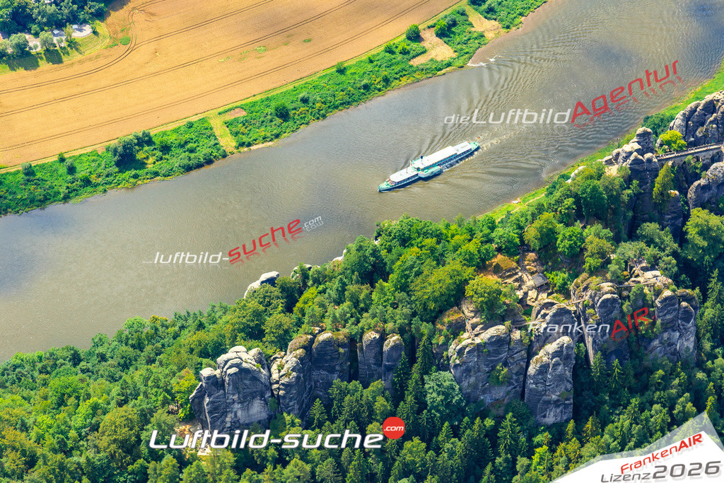 Die Luftaufnahme Bastei - Rathen wurde vom UL-Flugzeug (keine Drohne) aus fotografiert.Hohe Druck- Auflösung-die Geschenkidee!