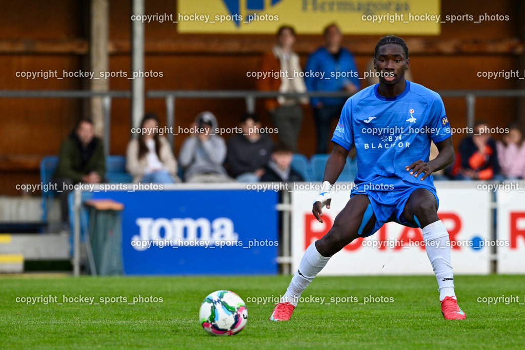 SAK vs. SV Spittal Drau 1921 | #8 Issa Diakite SAK, SAK vs. SV Spittal Drau 1921, SAK vs. SV Spittal Drau 1921 am 23.05.2025 in Klagenfurt (Sportpark Welzenegg), Austria, (Photo by Bernd Stefan)