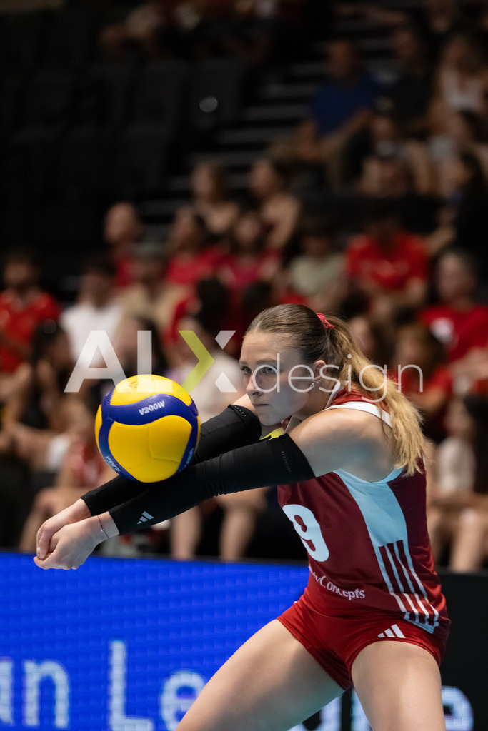 Austria v Switzerland - CEV European League Women | KRIENS, SWITZERLAND - JUNE 14: EVA STABENTHEINER of Austria during the CEV European League match between Austria and Switzerland at Pilatus Arena on June 14, 2026 in Kriens, Switzerland. - Realisiert mit Pictrs.com