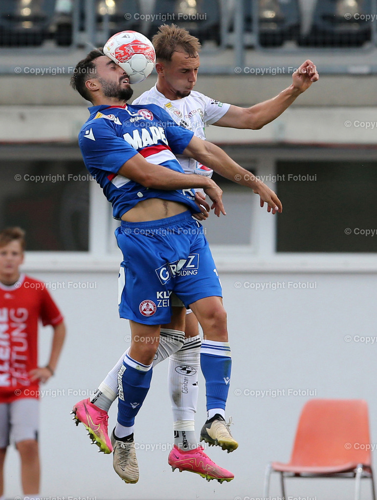 A_LUI_25082024_12 | SPORT FUSSBALL ADMIRAL BUNDESLIGA 25.08.2024 IM BILD: ANGELO GATTERMAYER (WAC) UND JACOB ITALIANO (GAK) FOTO:FOTOLUI