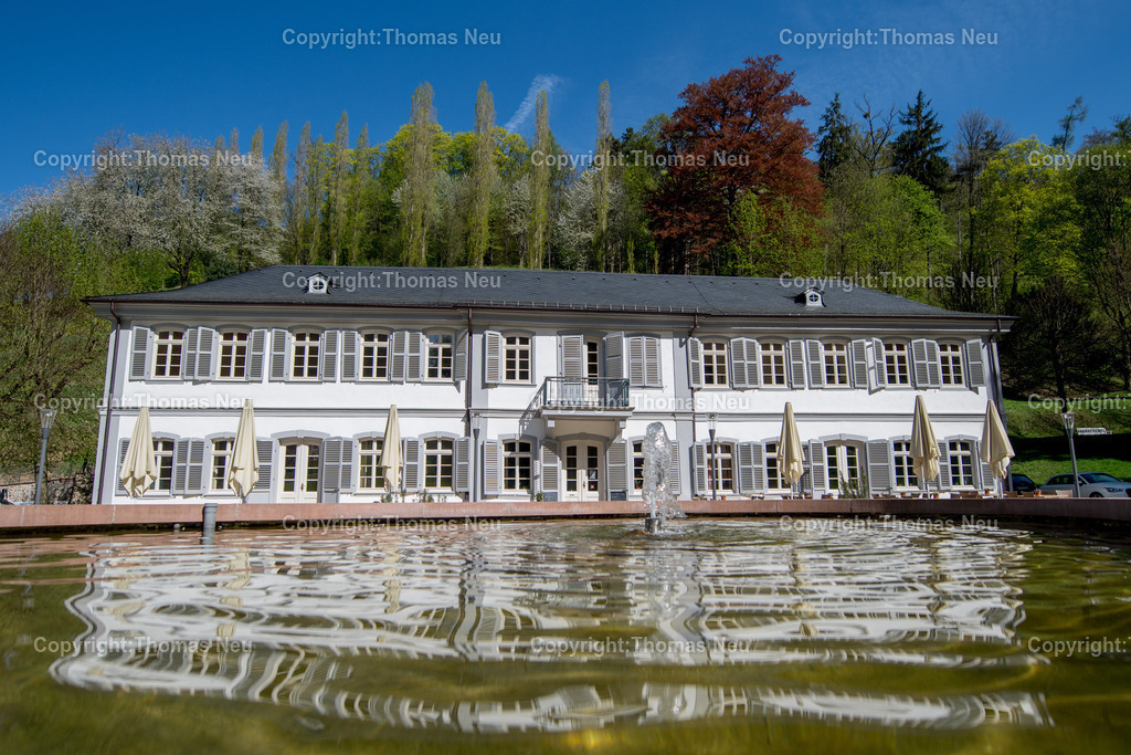 Fuerstenlager-Herrenhaus-bensheim-auerbach-staatspark-parklandschaft-sommersitz-hessische-Fuerstenfamile-Fotografie-Thomas_Neu.jpg-21 | Blick über das historische Gebäudeensemble im Staatspark Fürstenlager in Bensheim-Auerbach, eingebettet in die frühlingshafte Landschaft der Bergstraße. Blühende Magnolien und frisches Grün rahmen die klassizistischen Gebäude, während sich im Hintergrund die bewaldeten Hänge des Odenwaldrandes erheben. Der ehemalige Sommersitz der Landgrafen von Hessen-Darmstadt zeigt sich hier in seiner ganzen landschaftlichen und architektonischen Schönheit.,Bild: Thomas Neu