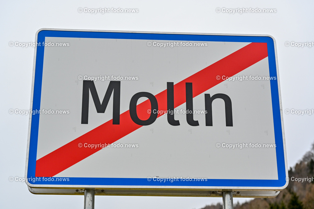 Molln_ 17.01.2023-34 | 17.01.2023, Molln, AUT, Erdgasbohrung, im Bild Ortstafel, Ortsschild, Ortsende Schild, Tafel
