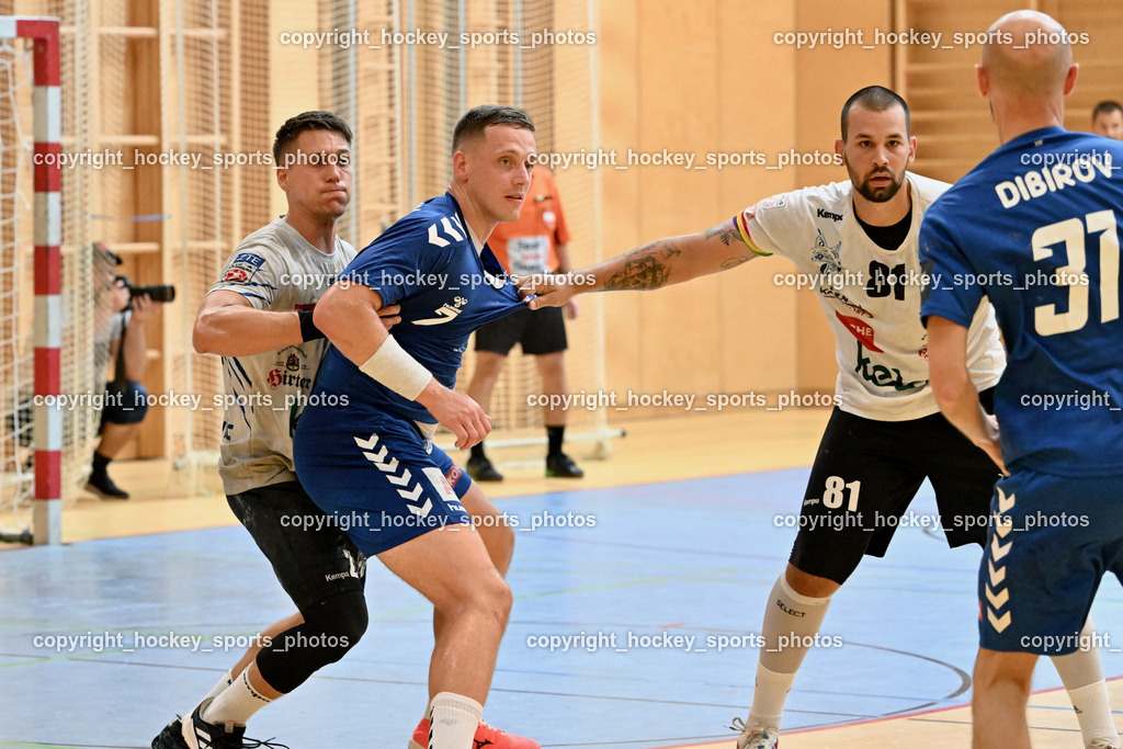 SC Ferlach vs. RK Zagreb 24.8.2023 | #24 Jovanovic Mladan, #7 Patrik Walczak, #81 Milicevic Adrian, #31 Timur Dibirov