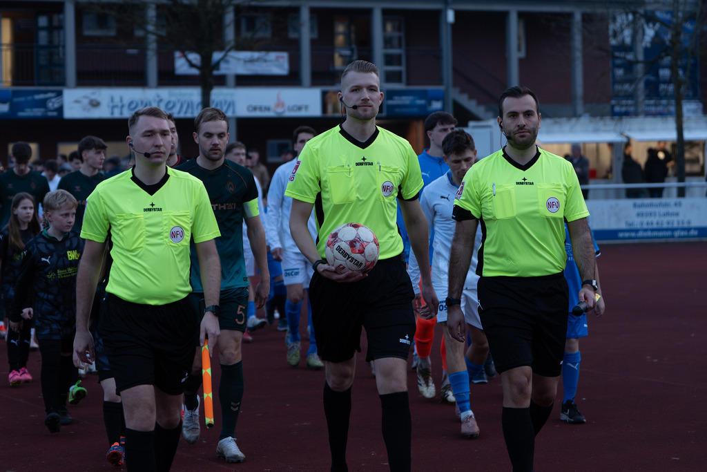 Fußball I Herren I Saison 2025-2026 I Regionalliga Nord I 25. Spieltag I TuS Blau-Weiß Lohne - Werder Bremen II I 5835 | jns.sportfotos - Realisiert mit Pictrs.com