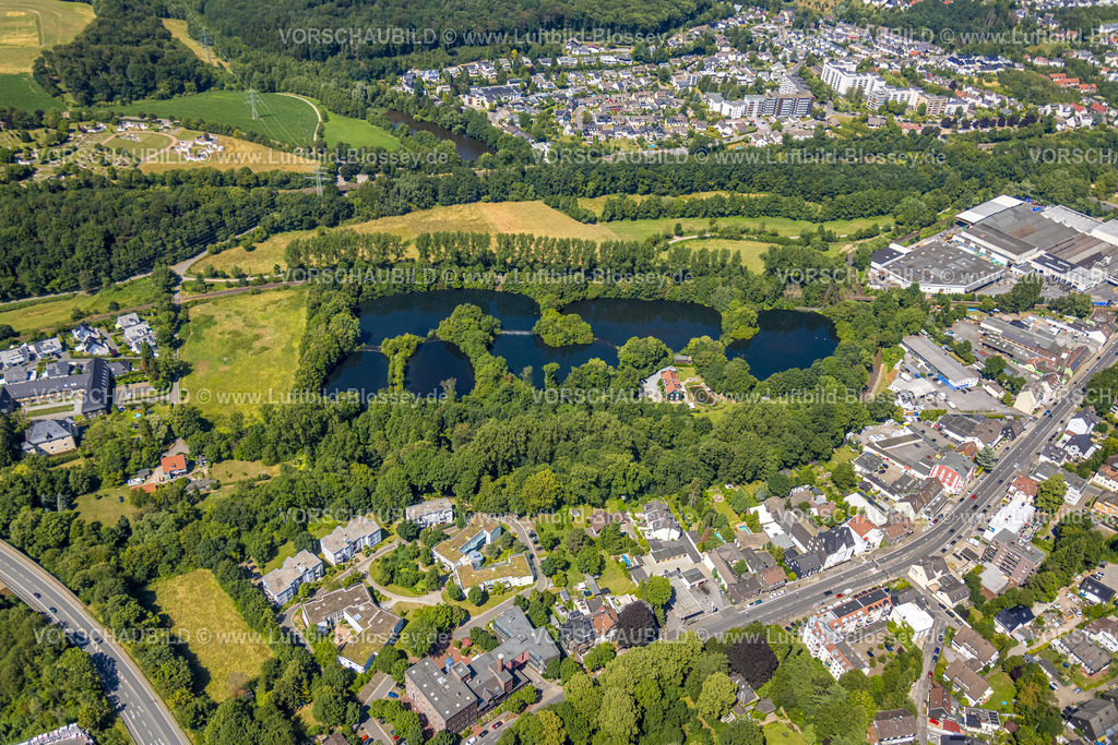 Gevelsberg230709530 | Luftbild, Schönungsteiche, Am Hammerteich,  Berge, Gevelsberg, Ruhrgebiet, Nordrhein-Westfalen, Deutschland