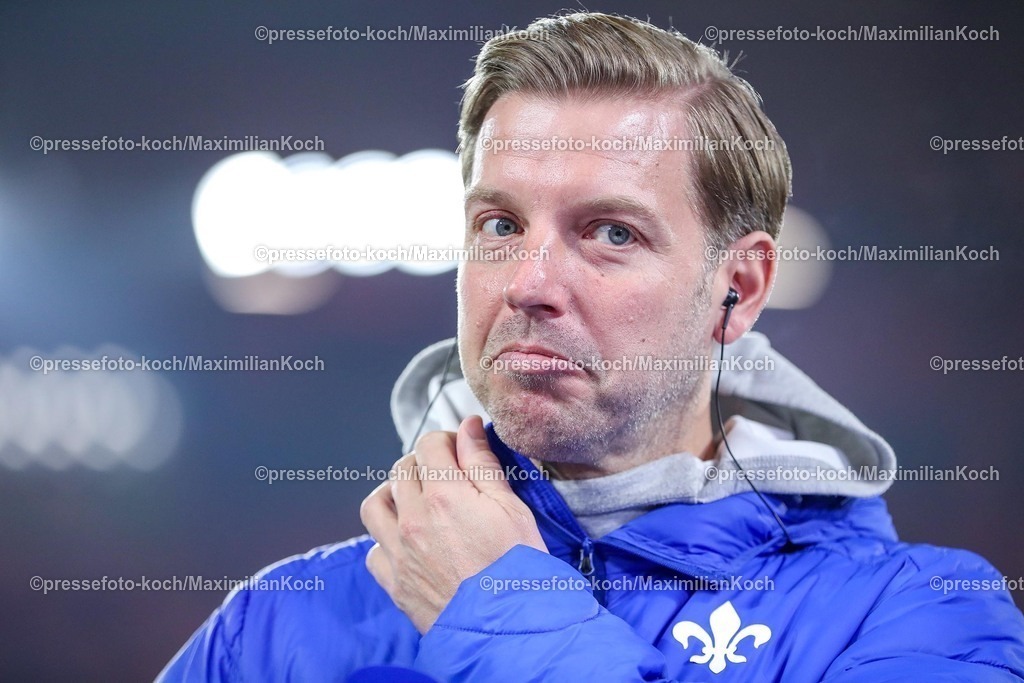 Due17012501005 | 17.01.2025, Fußball, Fortuna Düsseldorf - SV Darmstadt 98, 2.. Fußball Bundesliga, 18. Spieltag, Merkur Spiel-Arena, Saison 2024 2025: Cheftrainer Florian Kohfeldt (SV Darmstadt)DFB regulations prohibit any use of photographs as image sequences and or quasi-video.