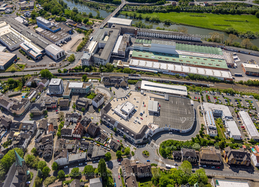 Wetter230503134 | Luftbild, Bahnhof Wetter, Kaufland Einkaufszentrum Demag Cranes Werksgelände, Wetter, Ruhrgebiet, Nordrhein-Westfalen, Deutschland