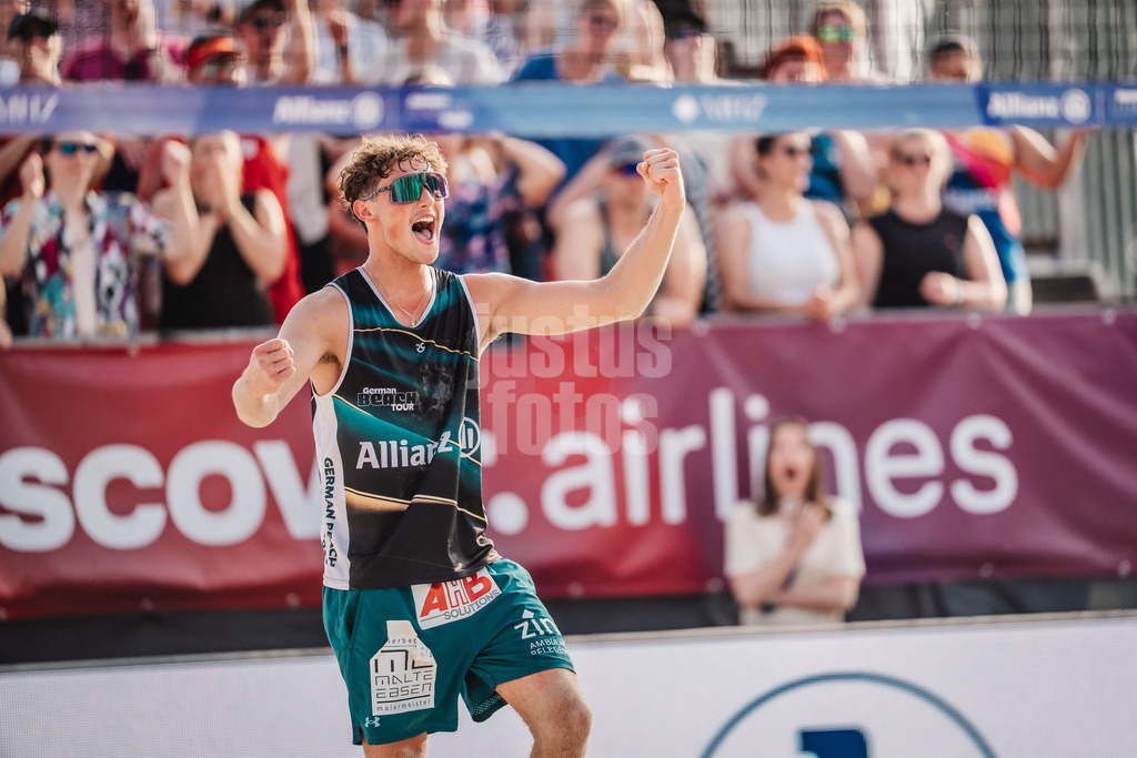 Beachvolleyball | Männer | Allianz German Beach Tour 2025 | Tourstop Bremen | 14.06.2025 | Hennes Nissen jubelt