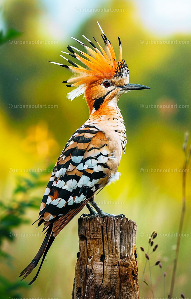 Hoopoe Bird In The Forest | Featuring a hoopoe bird in its natural forest habitat, this image celebrates the beauty of wildlife. With vivid plumage and a serene background, it’s an ideal choice for art lovers who wish to bring a touch of nature and elegance to their decor. - Realisiert mit Pictrs.com