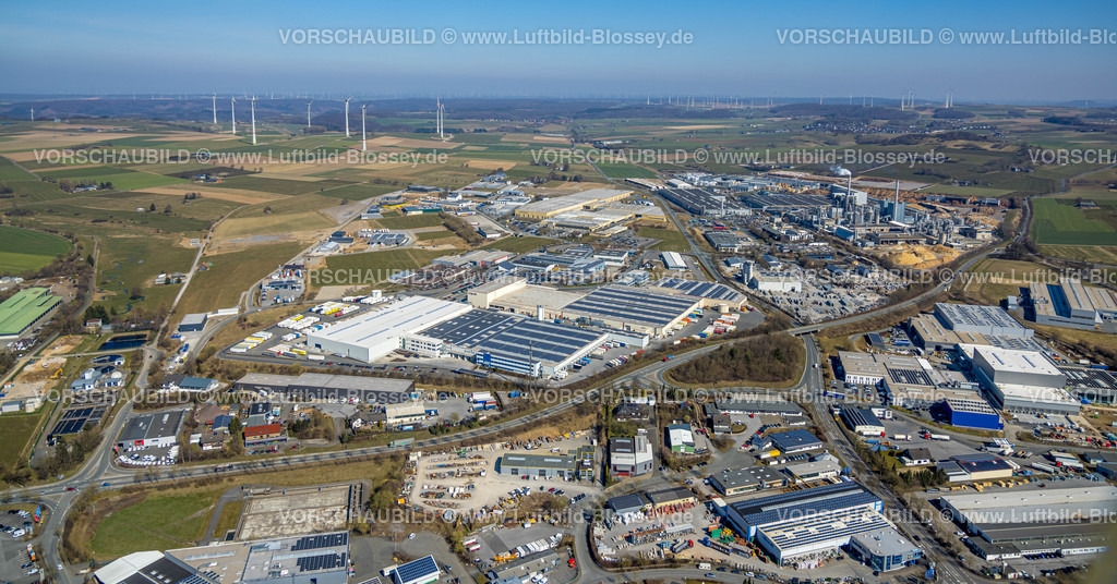 HB-Brilon220303240 | Luftbild, Gewerbegebiet Hinterm Gallberg mit Egger Holzwerkstoffe Brilon, Brilon, Sauerland, Nordrhein-Westfalen, Deutschland