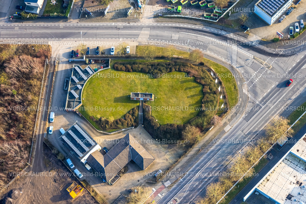 Kamp-Lintfort260101376 | Luftbild, Wasserwerke mit Solardach an der Friedrich-Heinrich-Allee Ecke Kattenstraße, Gestfeld, Kamp-Lintfort, Ruhrgebiet, Nordrhein-Westfalen, Deutschland