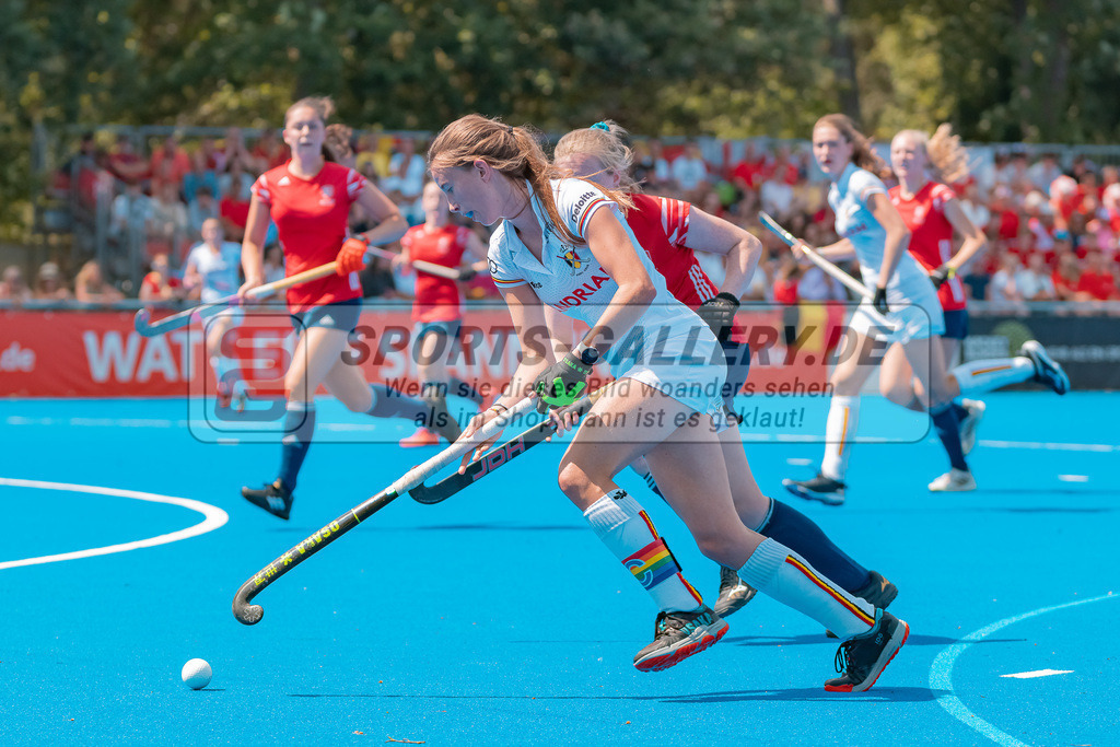 HK_20230715_102611 | Euro Hockey WU18 SF1 Belgium vs England Championship Girls &amp; Boys am 15.7.2023 CHTC , Krefeld ,