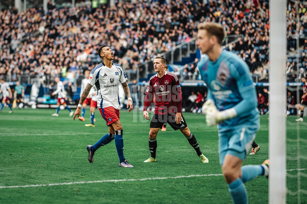 Fußball | Männer | Saison 2024/2025 | 2. Fußball-Bundesliga | 11. Spieltag | Hamburger SV vs. 1. FC Nürnberg | 03.11.2024 | Davie Selke (#27, HSV) ärgert sich