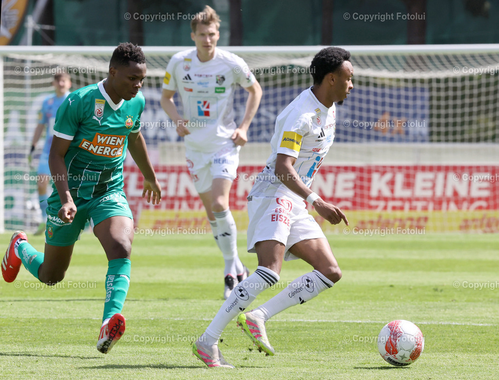 A_LUI_200425_22 | SPORT FUSSBALL ADMIRAL BUNDESLIGA 20.04.25 IM BILD: THIERNO BALLO (WAC) UND SERGE RAUX YAO(RAPID) FOTO:FOTOLUI/MW