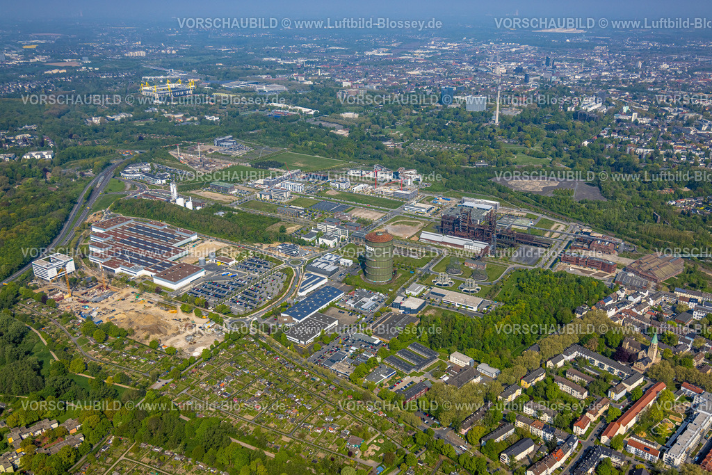 Dortmund220500408PhoenixWest | Luftbild von PHOENIX West , ehemaliges Stahlwerk Phoenix, ZfP – Zentrum für Produktionstechnologie Dortmund , MST: MST.factory dortmund,  Hörde, Dortmund, Ruhrgebiet, Nordrhein-Westfalen, Deutschland 