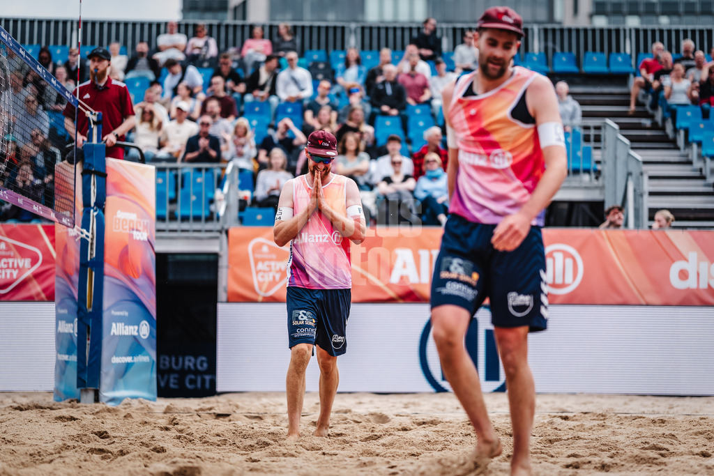 Beachvolleyball | Frauen | Allianz German Beach Tour 2025 | Tourstop Hamburg | 30.05.2025 | v.l. Yannick Harms und Manuel Harms