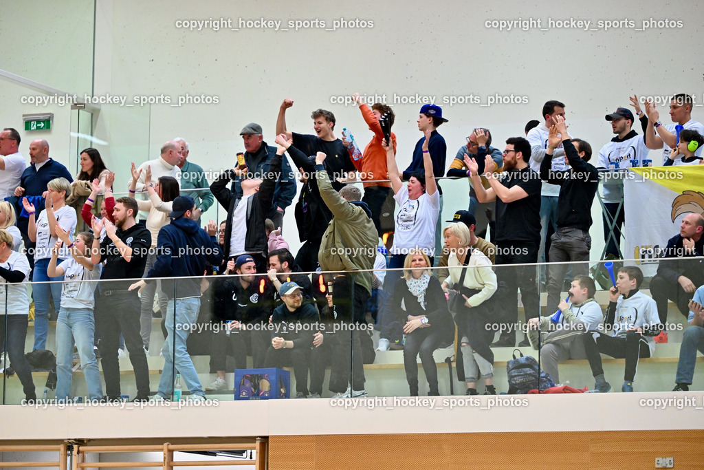 FBK Loka vs. VSV Unihockey | Wiener Floorballverein, plötzlich FBK Loka Fans, FBK Loka vs. VSV Unihockey, FBK Loka vs. VSV Unihockey am 23.03.2025 in Villach (Ballspielhalle St. Martin), Austria, (Photo by Bernd Stefan)