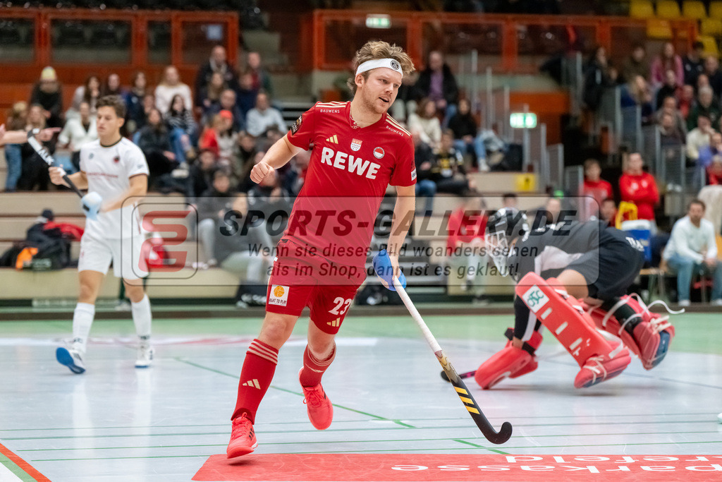 HK_20241214_100301 | 1. Bundesliga Halle Herren Crefelder HTC - Rot-Weiss Köln am 14.12.2024 Halle Glockenpitz, Krefeld , Thies Ole Prinz ( Rot-Weiss Köln #23 )