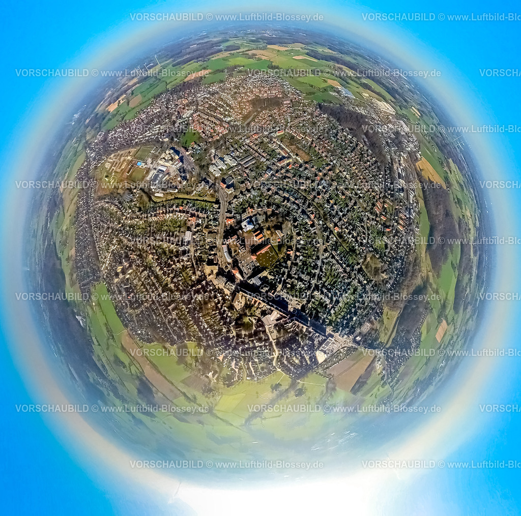 Selm230290021_Mitte | Luftbild, Übersicht,Fischaugenbild,  Beifang, Selm, Ruhrgebiet, Nordrhein-Westfalen, Deutschland