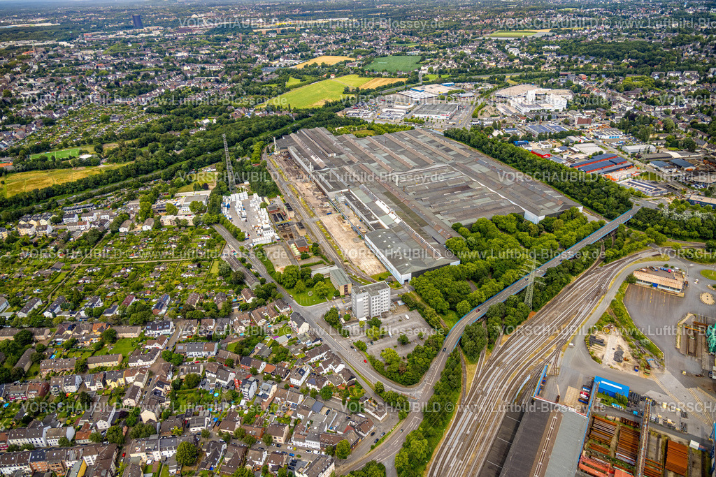 Muelheim240702913 | Luftbild, Gesamtansicht Werk Vallourec Deutschland GmbH, Schützenstraße, Fritz-Thyssen-Brücke, Gewerbegebiet Mannesmannstraße, Dümpten - West, Mülheim an der Ruhr, Ruhrgebiet, Nordrhein-Westfalen, Deutschland