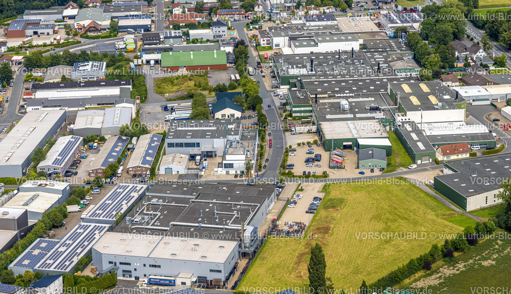 Wickede240711495 | Luftbild, Gewerbegebiet Westerhaar, Wiesenfläche, Wickede, Soester Börde, Nordrhein-Westfalen, Deutschland