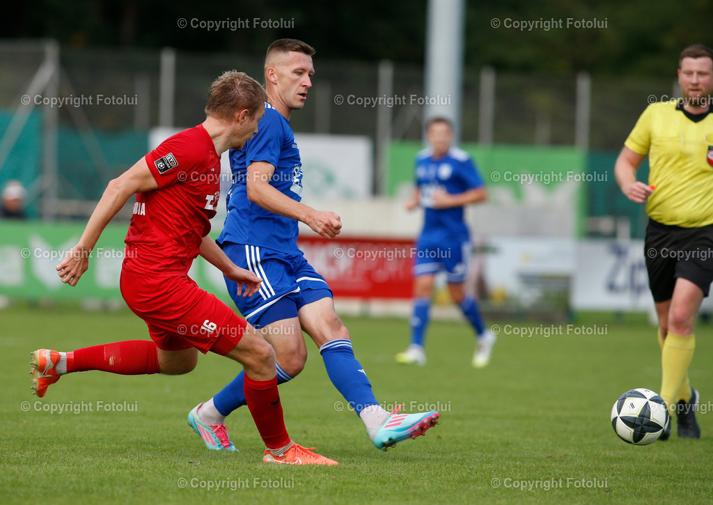 A_LUI_13092025_08 | SPORT FUSSBALL LT1 OOE LIGA ASKOE OEDT 1B-UNION EDELWEIß LINZ 13.09.2025 IM BILD:  FLORIAN FELLINGER (OEDT1B) UND KENAN RAMIC (EDLWEIßLINZ) FOTO:FOTOLUI