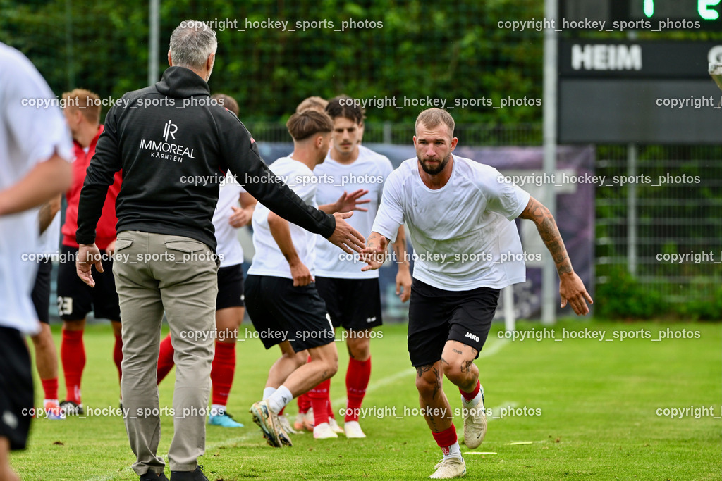 SAK vs. ATUS Ferlach | #5 Daniel Jobst ATUS Ferlach, Headcoach ATUS Ferlach Darko Djukic, SAK vs. ATUS Ferlach, SAK vs. ATUS Ferlach am 01.08.2025 in Klagenfurt (Sportpark Welzenegg), Austria, (Photo by Bernd Stefan)