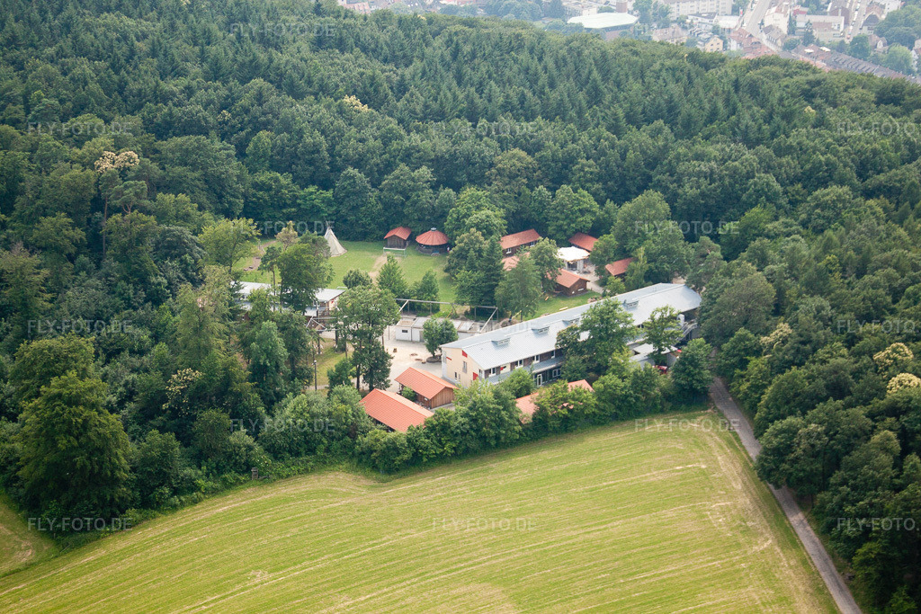 Luftbild: Waldpiraten-Camp im Ortsteil Rohrbach in Heidelberg im Bundesland Baden-Württemberg in Deutschland. Foto: IMG_29941.jpg vom 02.07.2010 durch Werner Riehm/FLY-FOTO.de