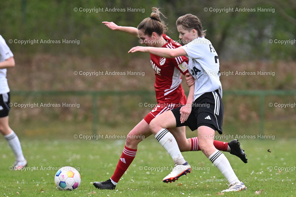 Fußball I Frauen I Saison 2024-25 I Oberliga I FC Jesteburg-Bendestorf - SpVg Aurich Frauen I 13.4.2025 | a-hannig - Realisiert mit Pictrs.com