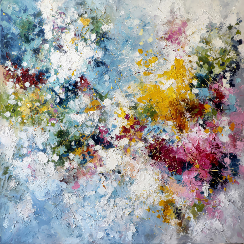 2507034 - Abstraktes Farbspiel | Abstrakte Farbkomposition im Gemäldestil. Bestelle dieses Motiv als hochwertiges Wandbild oder Poster.