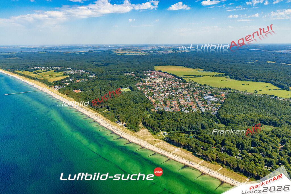 Strand Graal-Müritz Bild- Das Luftbild wurde 2025 vom UL-Flugzeug heraus erstellt ( keine Drohne bzw. Drohnenaufnahme ) - Hochauflösende Luftaufnahme -Nicht vergleichbar mit Google Maps oder Satelittenbilder- Die Geschenkidee !Mit Lizenz und Bildrechte bestellbar - CC
