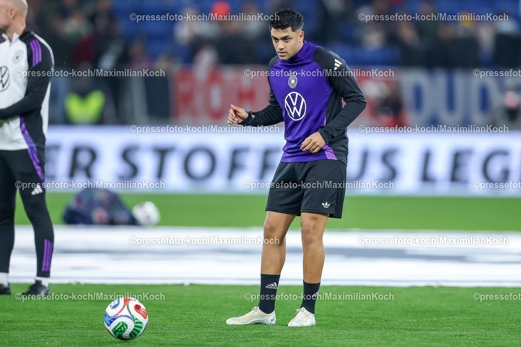 DFB10102501056 | 10.10.2025, Fußball, Länderspiel, Deutschland - Luxemburg, UEFA WM-Qualifikation, 2025/2026, Gruppe A, PreZero Arena in Sinsheim: Nadiem Amiri (GER #10) DFB regulations prohibit any use of photographs as image sequences and or quasi-video.