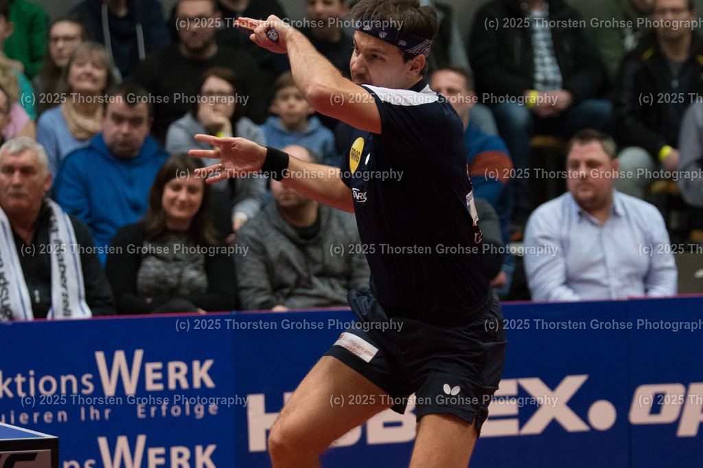TTBL TTC Fulda-Maberzell vs. Borussia Duesseldorf | Timo BOLL (Borussia Duesseldorfl); TTBL TTC Fulda-Maberzell vs. Borussia Duesseldorf, Tischtennis-Bundesliga - 12. Spieltag am 21.01.2018 in der Hubtex Arena in Fulda, (Deutschland) - Realisiert mit Pictrs.com