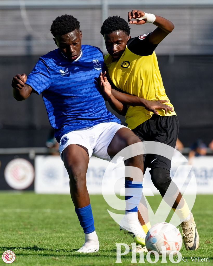 GenevaCup Group Phase - FC Meyrin v Everton FC | during the GenevaCup Group Phase match between FC Meyrin and Everton FC at Stade des Arberes in Meyrin, Switzerland