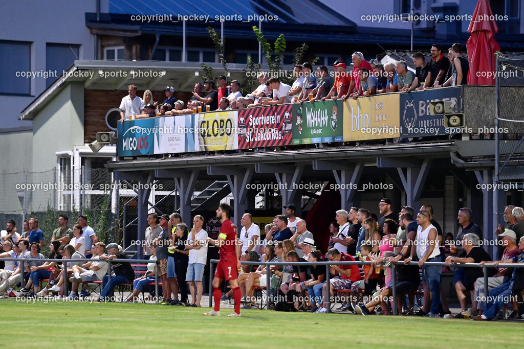 SV St.Jakob vs. SAK | Besucher Sportplatz St.Jakob im Rosenthal, SV St.Jakob vs. SAK, SV St.Jakob vs. SAK am 23.08.2024 in St. Jakob im Rosenthal (Sportplatz St. Jakob), Austria, (Photo by Bernd Stefan)