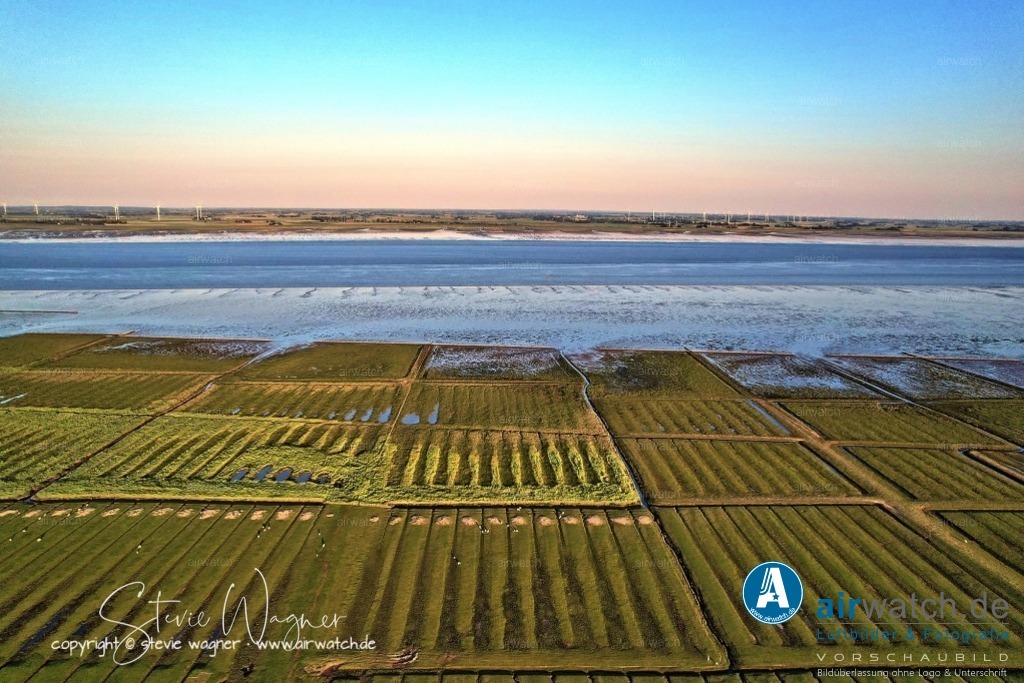 Luftbild Nordstrand, Suederhafen, An de Wehl, Evensbüller Chaussee, Husumer Bucht | Luftbild Nordstrand, Suederhafen, An de Wehl, Evensbüller Chaussee, Husumer Bucht