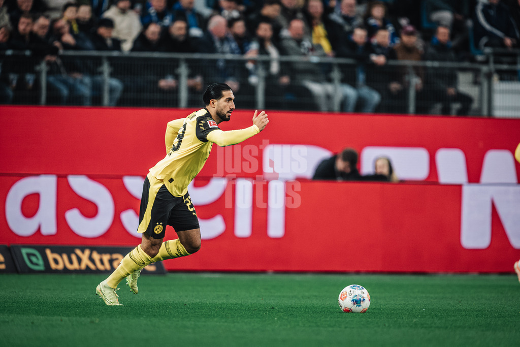 Fußball | Männer | Saison 2025/2026 | 1. Fußball-Bundesliga | 10. Spieltag | Hamburger SV vs. Borussia Dortmund | 08.11.2025 | Emre Can (#23, Borussia Dortmund) am Ball
