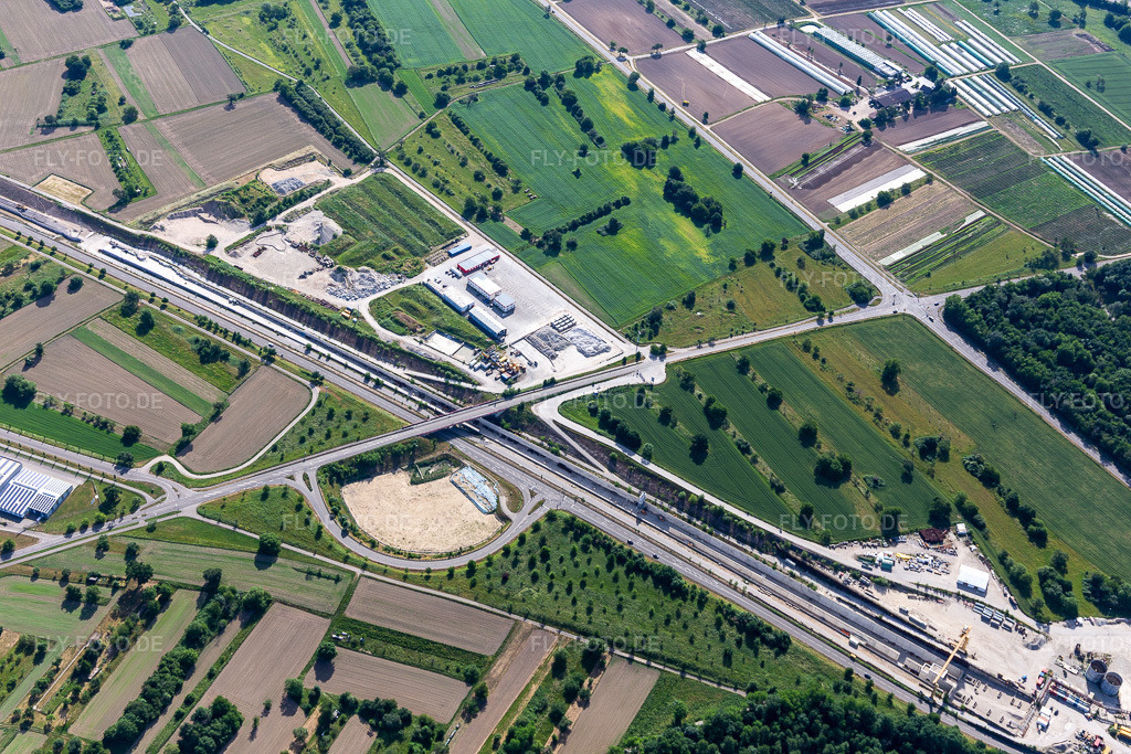 Luftbild: Info-Center Tunnel Rastatt in Ötigheim im Bundesland Baden-Württemberg in Deutschland. Foto: IMG_131712.jpg vom 22.05.2022 durch Werner Riehm/FLY-FOTO.deMenü schließen