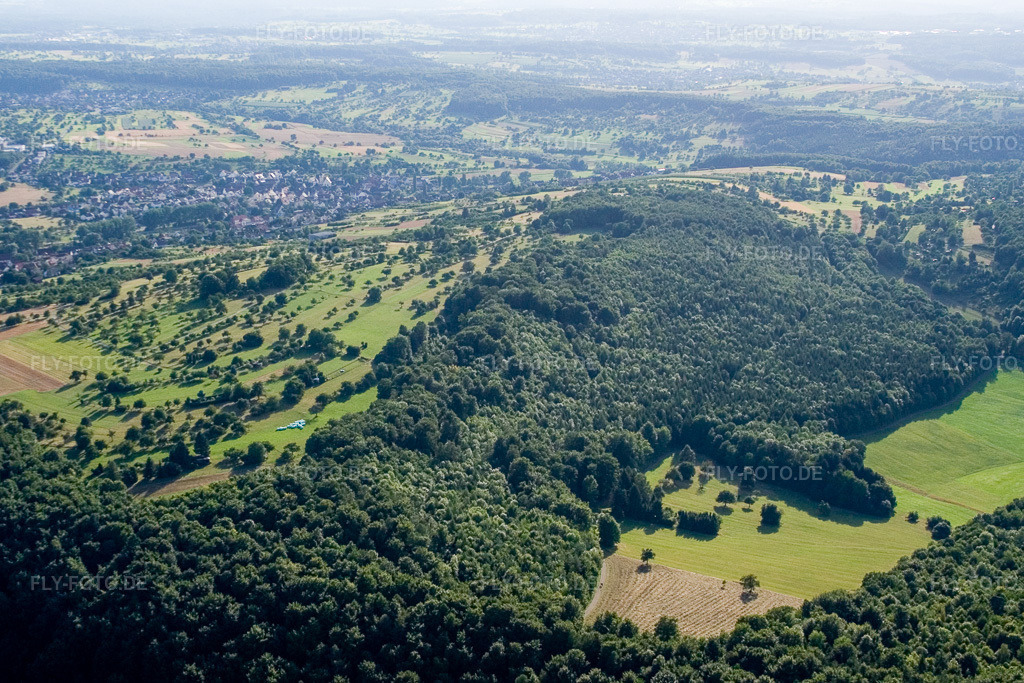 Luftbild: Naturschutzgebiet Kettelbachtal im Ortsteil Obernhausen in Birkenfeld im Bundesland Baden-Württemberg in Deutschland. Foto: IMG_12360.jpg vom 05.08.2008 durch Werner Riehm/FLY-FOTO.de