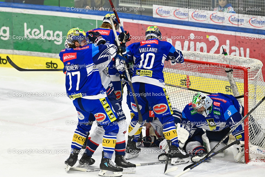 EC IDM Wärmepumpen VSV vs. Hydro Fehervar AV19  | #12 Pearson Chase EC VSV, #10 VALLANT Thomas EC VSV, ##1 LAMOUREUX Jean Philippe EC VSV, #22 SCHERBAK Nikita EC VSV, #47 Ambrus Csongor HYDRO FEHERVAR, #77 LINDNER Philipp EC VSV, EC IDM Wärmepumpen VSV vs. Hydro Fehervar AV19 , EC IDM Wärmepumpen VSV vs. Hydro Fehervar AV19  am 01.01.2025 in Villach (Stadthalle Villach), Austria, (Photo by Bernd Stefan)