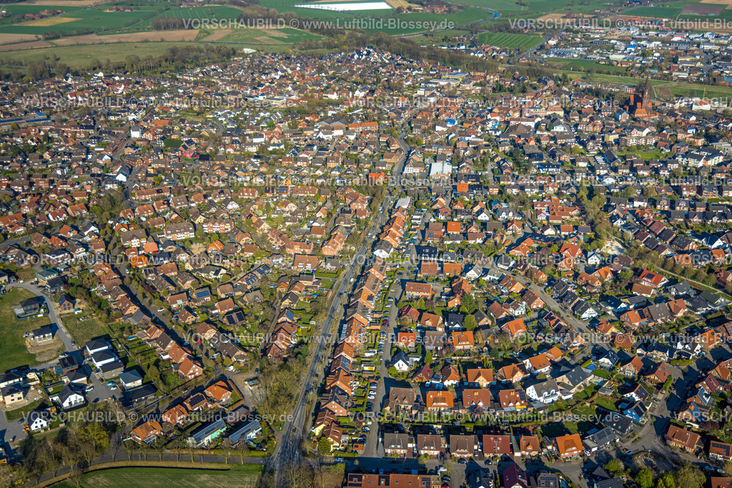 Olfen250405648 | Luftbild, Ortsansicht Übersicht Wohngebiet Olfen, Olfen-Stadt, Olfen, Münsterland, Nordrhein-Westfalen, Deutschland