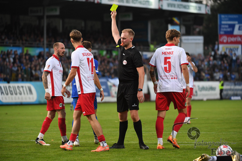 SV Meppen-VfB Lübeck | Herren Regionalliga Nord; SV Meppen (blau)-VfB Lübeck (weiß) am 01.08.2025 in Meppen (Hänsch-Arena), Photo: Philip Eiben 2025 - Realisiert mit Pictrs.com