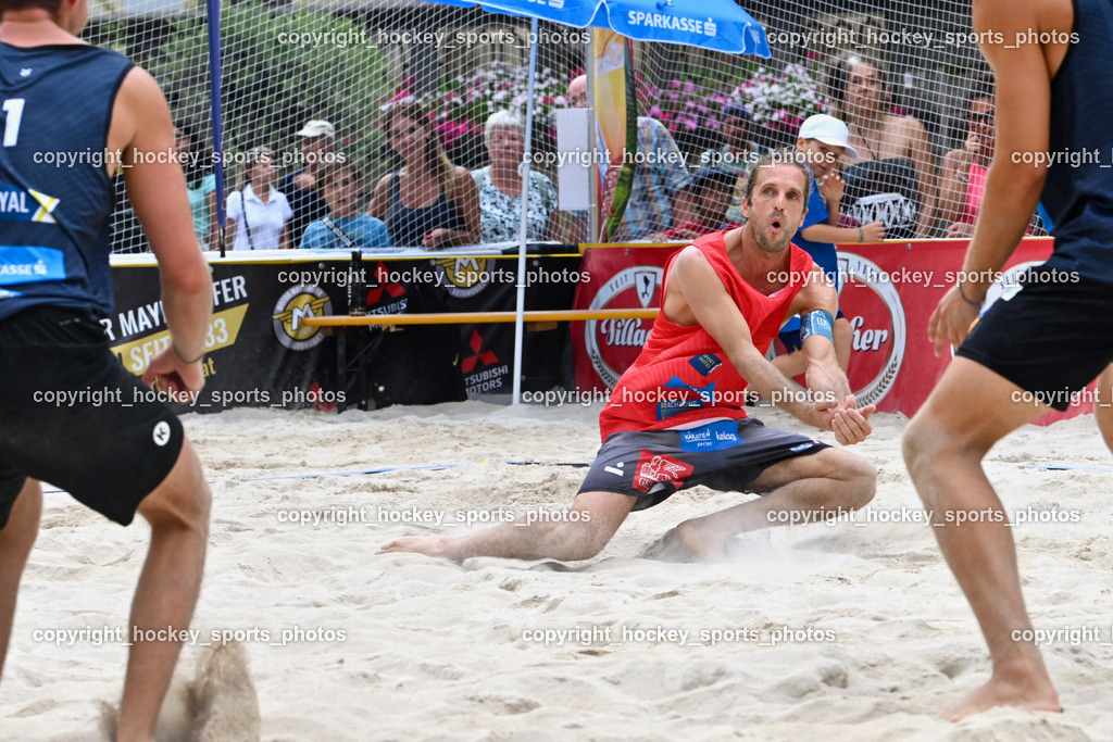 Kärntner Landesmeisterschaft Beach Volleyball | #2 HUBER Alexander Philipp, Kärntner Landesmeisterschaft Beach Volleyball, Kärntner Landesmeisterschaft Beach Volleyball am 18.08.2024 in Villach (Rathausplatz Villach), Austria, (Photo by Bernd Stefan)