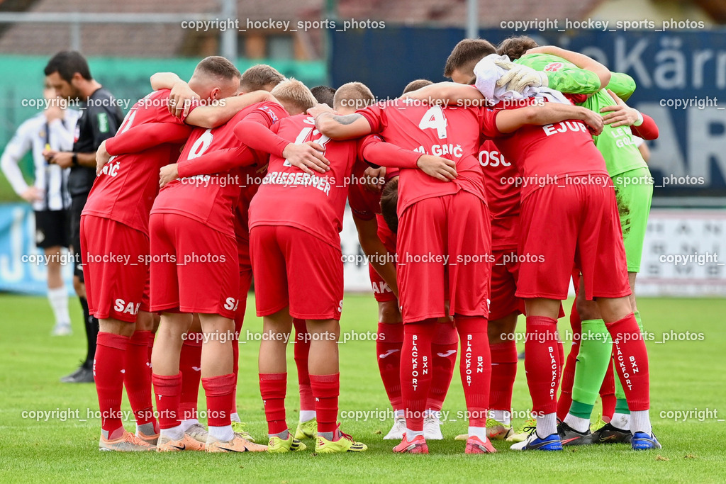 SVG Bleiburg vs. SAK 23.9.2023 | SAK Mannschaft, SVG Bleiburg vs. SAK 23.9.2023, SVG Bleiburg vs. SAK am 23.09.2023 in Bleiburg (Karl Kornberger Stadion), Austria, (Photo by Bernd Stefan)