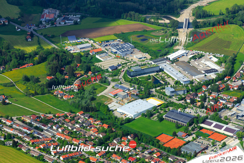 Die Luftaufnahme Thingers - Kempten Allgäu wurde vom UL-Flugzeug (keine Drohne) aus fotografiert.Hohe Druck- Auflösung-die Geschenkidee!