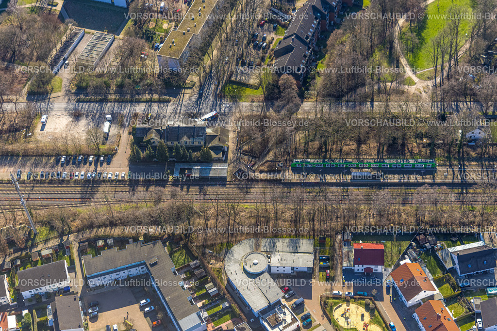 Unna230214106 | Luftbild, Bahnhofsgebäude Bahnhof Königsborn, Unna, Ruhrgebiet, Nordrhein-Westfalen, Deutschland