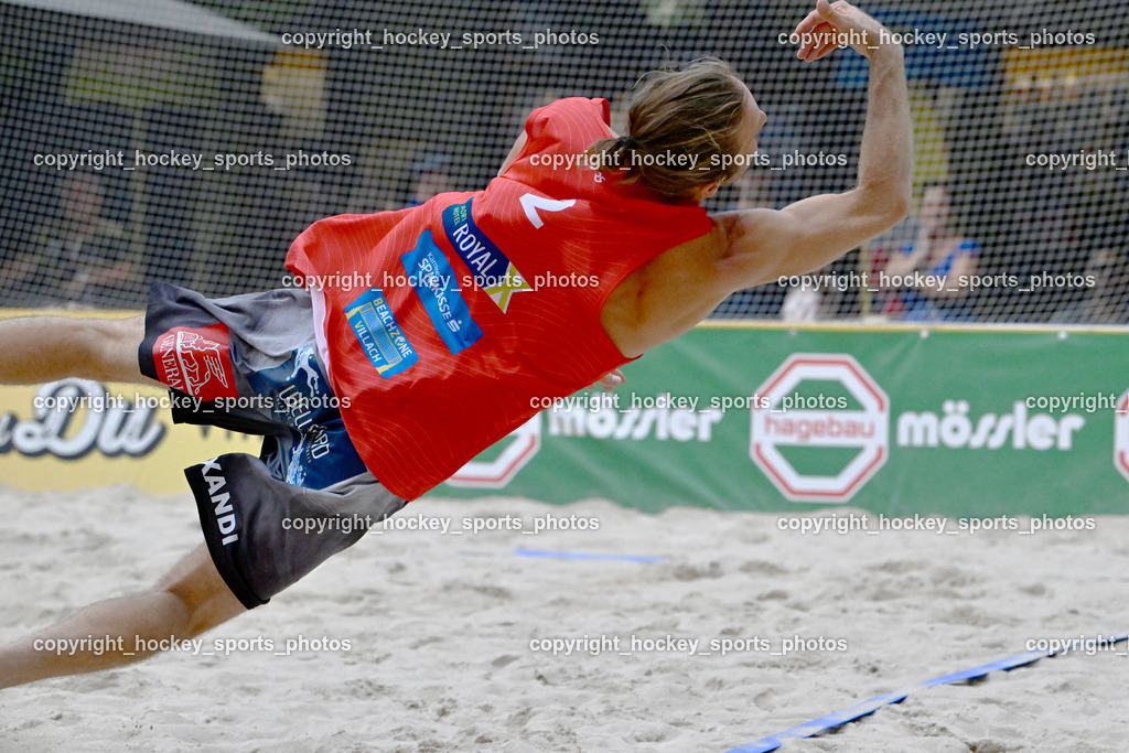 Kärntner Landesmeisterschaft Beach Volleyball | #2 HUBER Alexander Philipp, Kärntner Landesmeisterschaft Beach Volleyball, Kärntner Landesmeisterschaft Beach Volleyball am 18.08.2024 in Villach (Rathausplatz Villach), Austria, (Photo by Bernd Stefan)